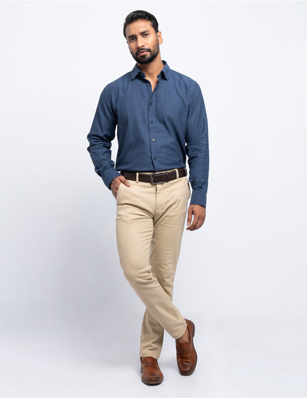 Men's Formal Shirt - Navy Zaquird