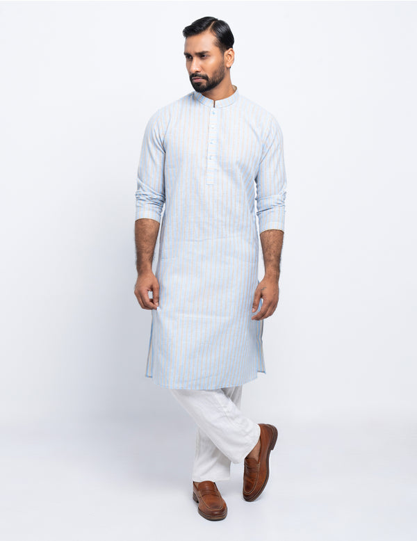 Premium Panjabi - Sky Stripe