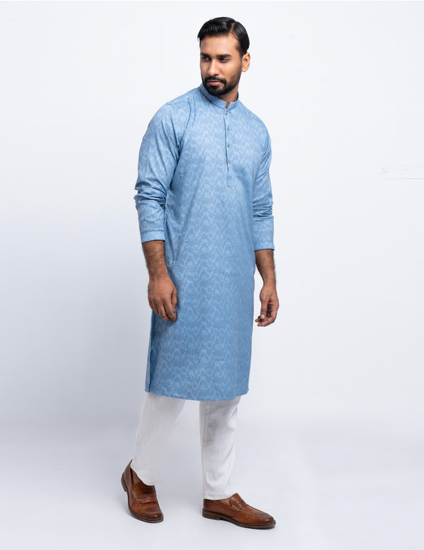 Premium Panjabi - Ash (Print)