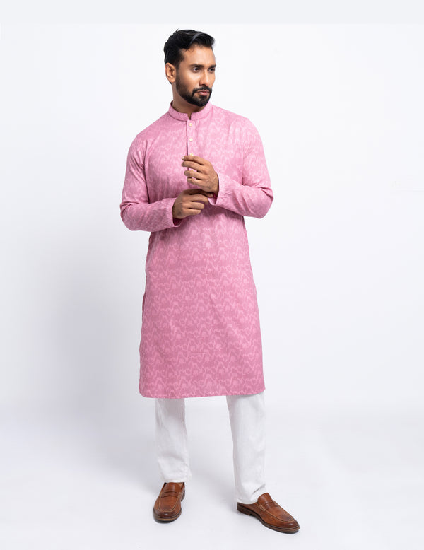 Premium Panjabi - Pink (Print)