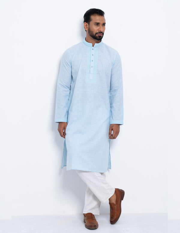 Luxury Panjabi - Sky Slub