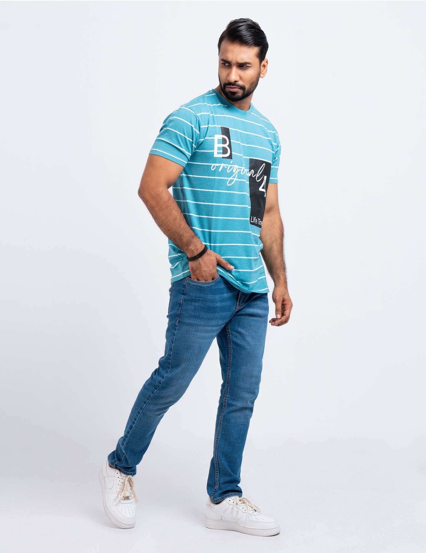"B Original 4 Life Time" - Modern Short Sleeve Crew Neck T-Shirt