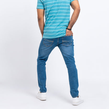 Men's Slim Fit Denim Pant - Mid Blue