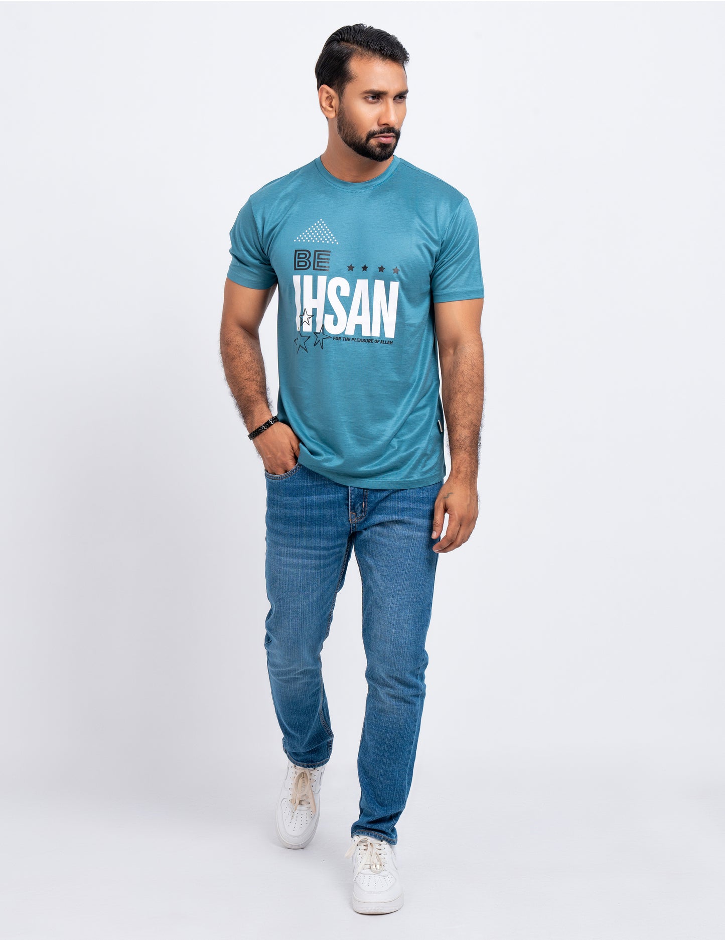 "BE IHSAN" - Modern Short Sleeve Crew Neck T-Shirt