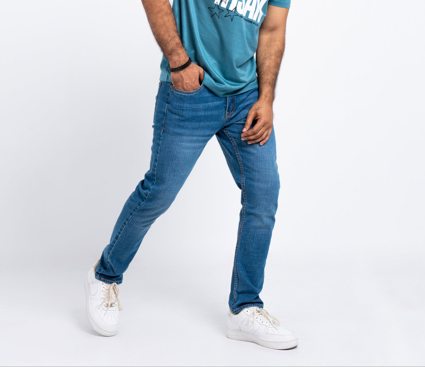 Men's Slim Fit Denim Pant - Mid Blue