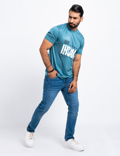 "BE IHSAN" - Modern Short Sleeve Crew Neck T-Shirt