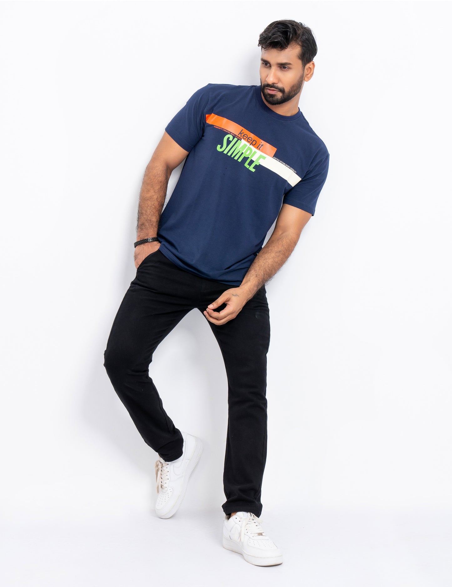 "Keep It Simple"  - Modern Short Sleeve Crew Neck T-Shirt
