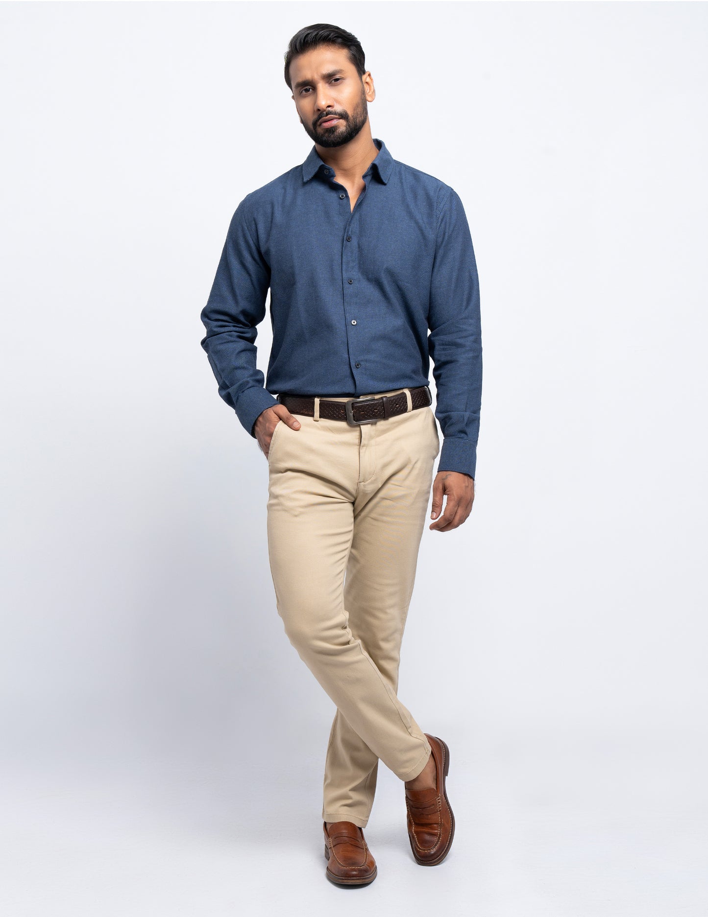 Men's Formal Shirt - Navy Zaquird