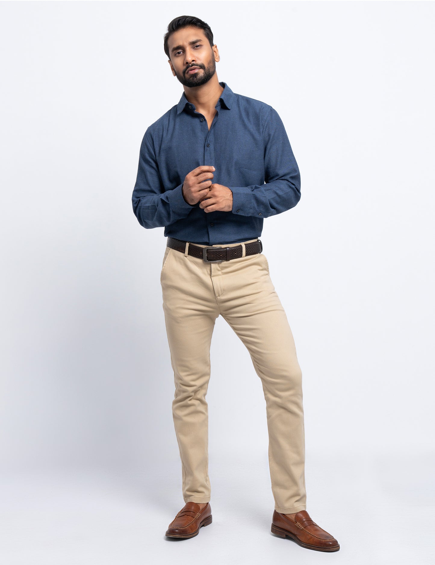 Men's Formal Shirt - Navy Zaquird