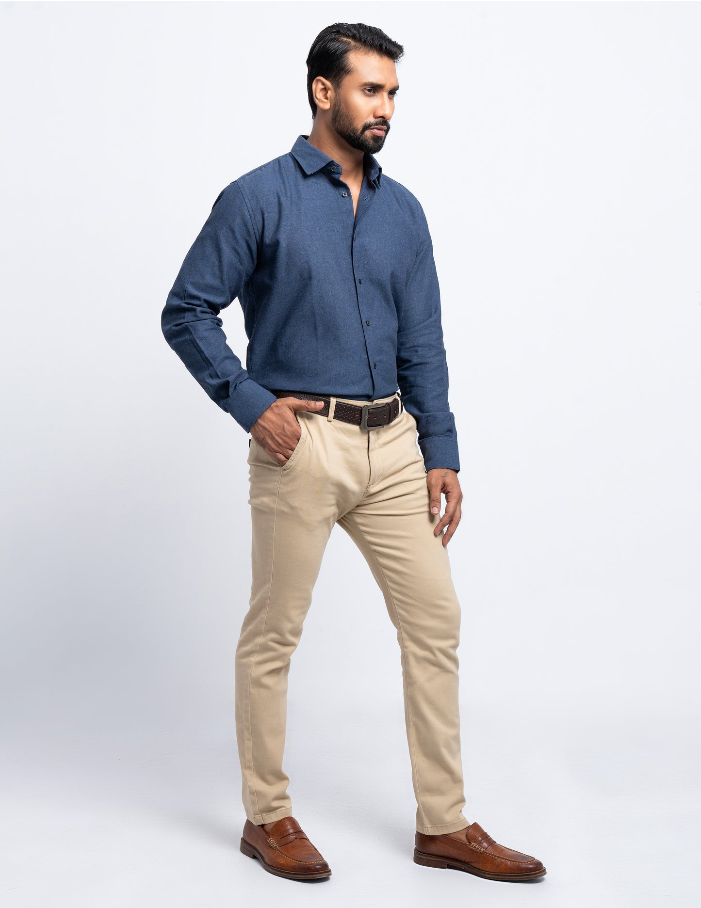 Men's Formal Shirt - Navy Zaquird