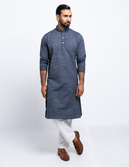 Premium Panjabi - Dark Ash Slub