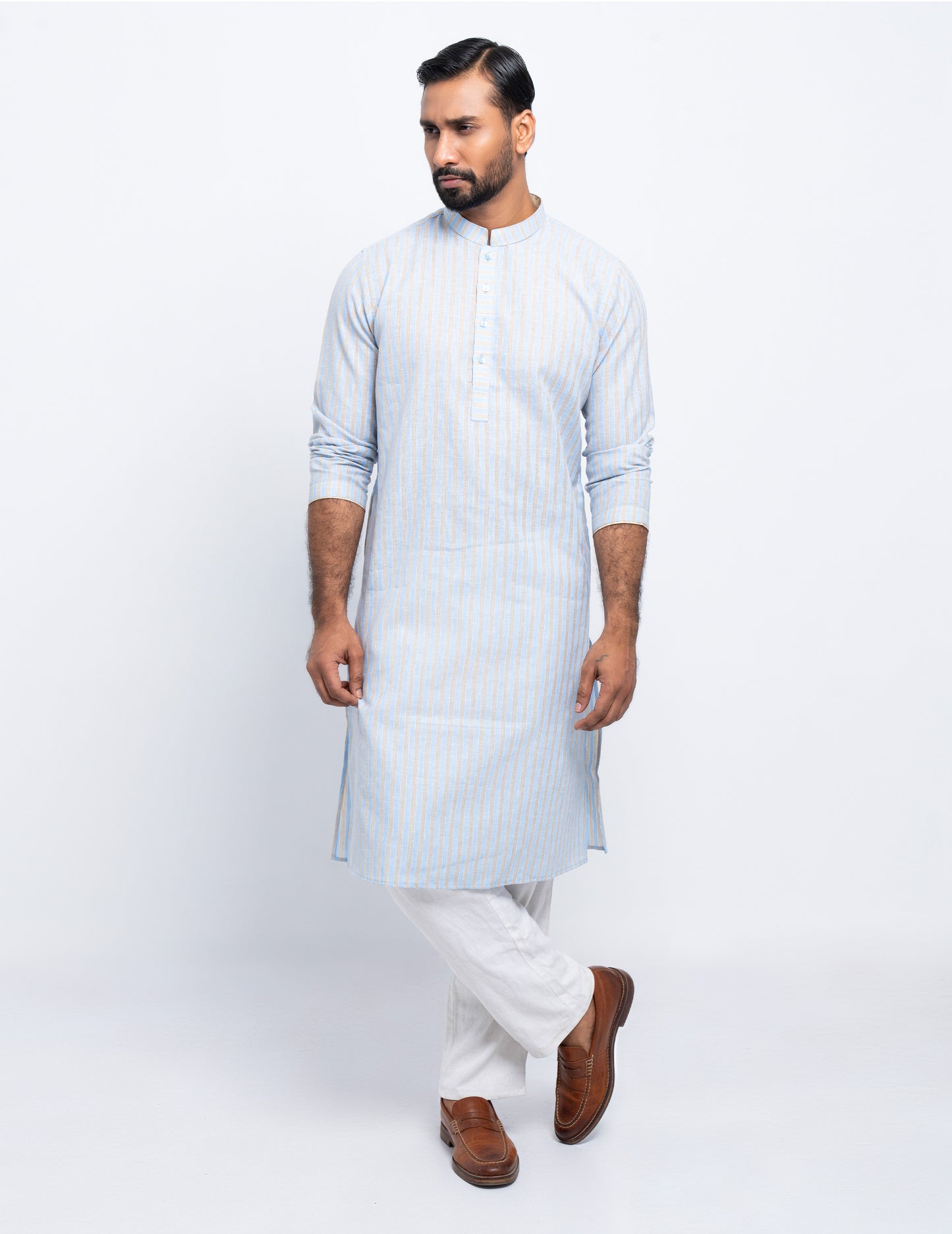 Premium Panjabi - Sky Stripe