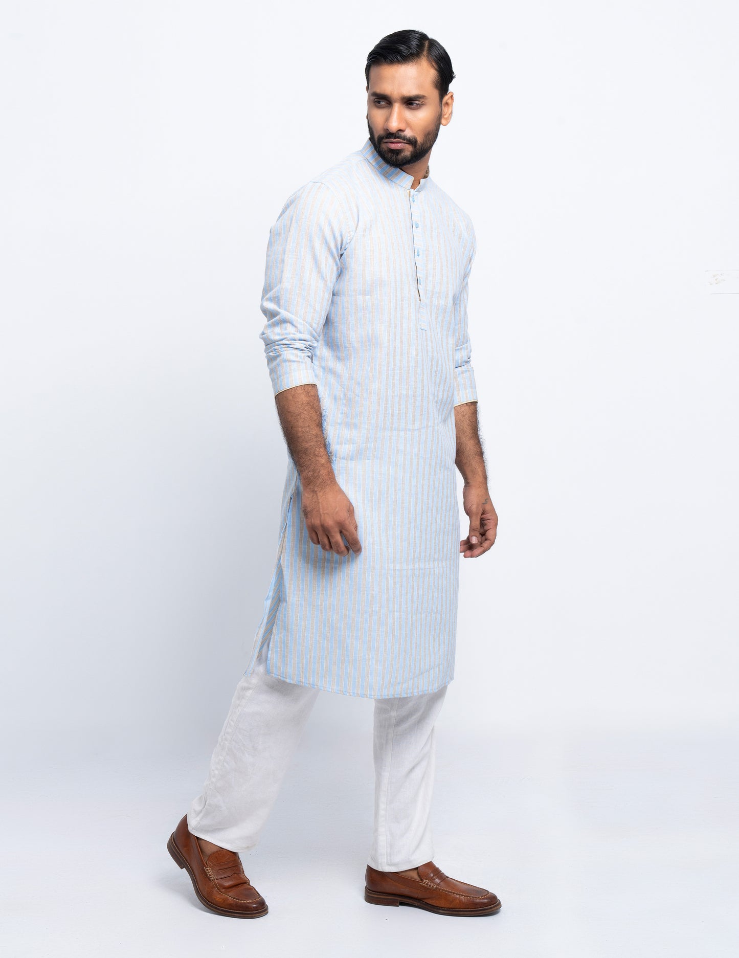 Premium Panjabi - Sky Stripe