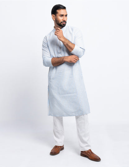 Premium Panjabi - Sky Stripe