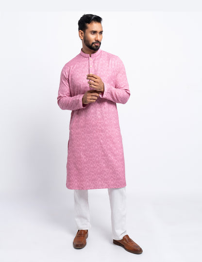 Premium Panjabi - Pink (Print)
