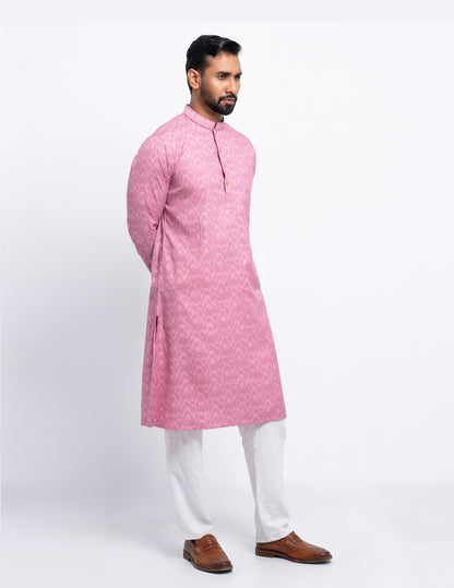 Premium Panjabi - Pink (Print)