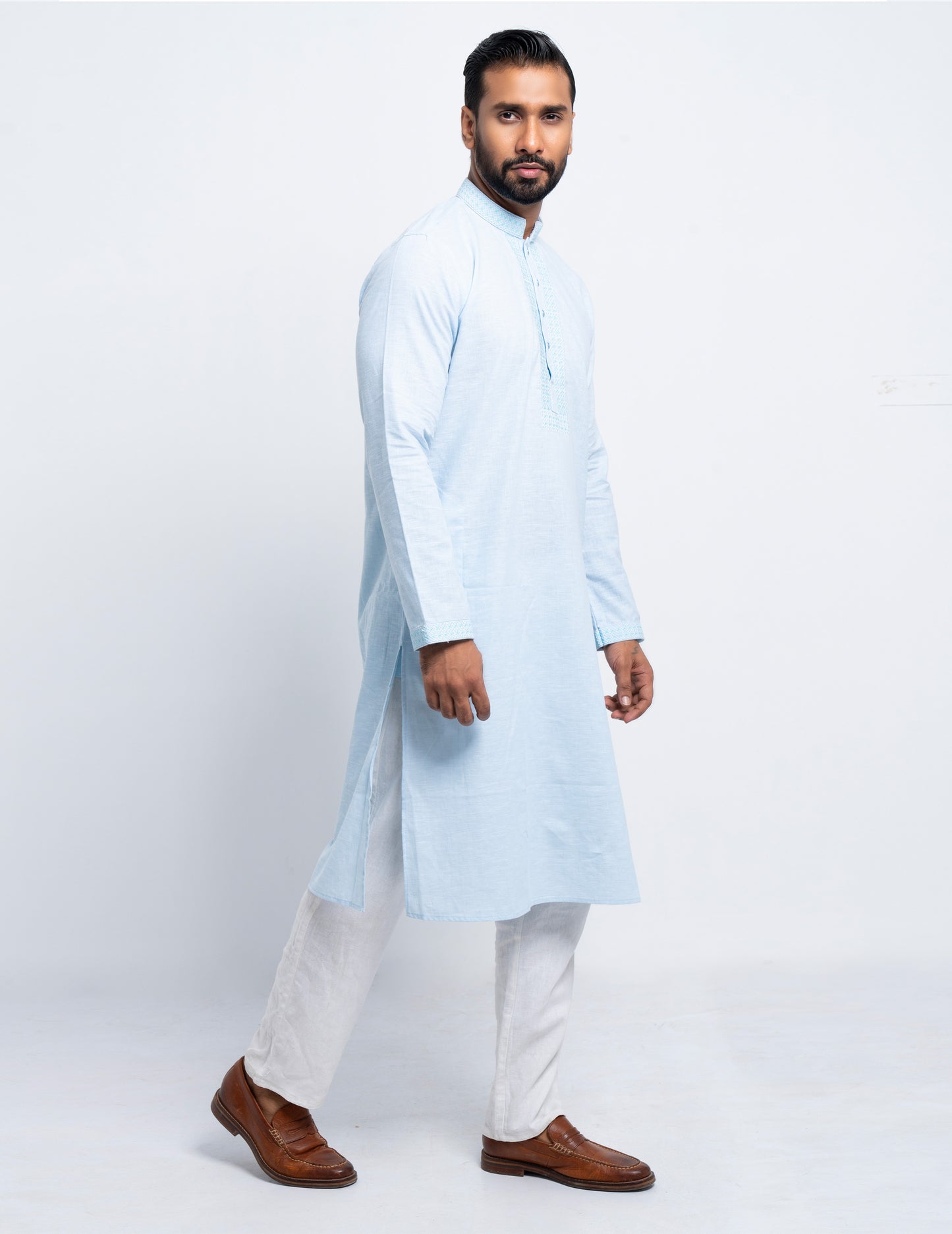 Luxury Panjabi - Sky Slub