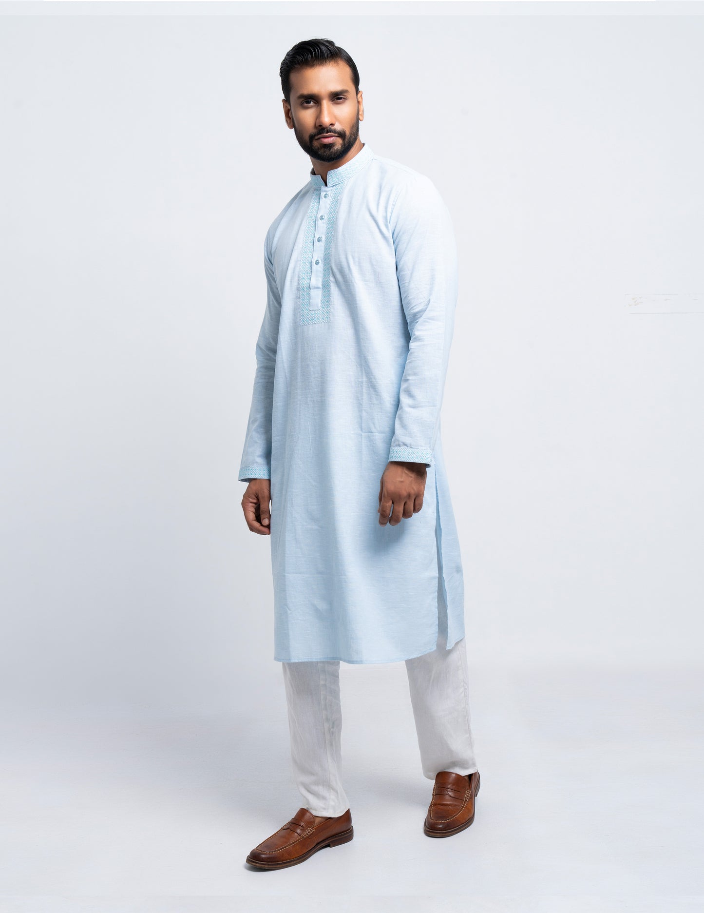 Luxury Panjabi - Sky Slub