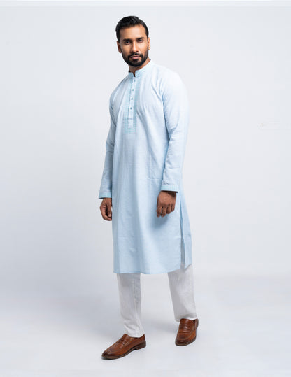 Luxury Panjabi - Sky Slub