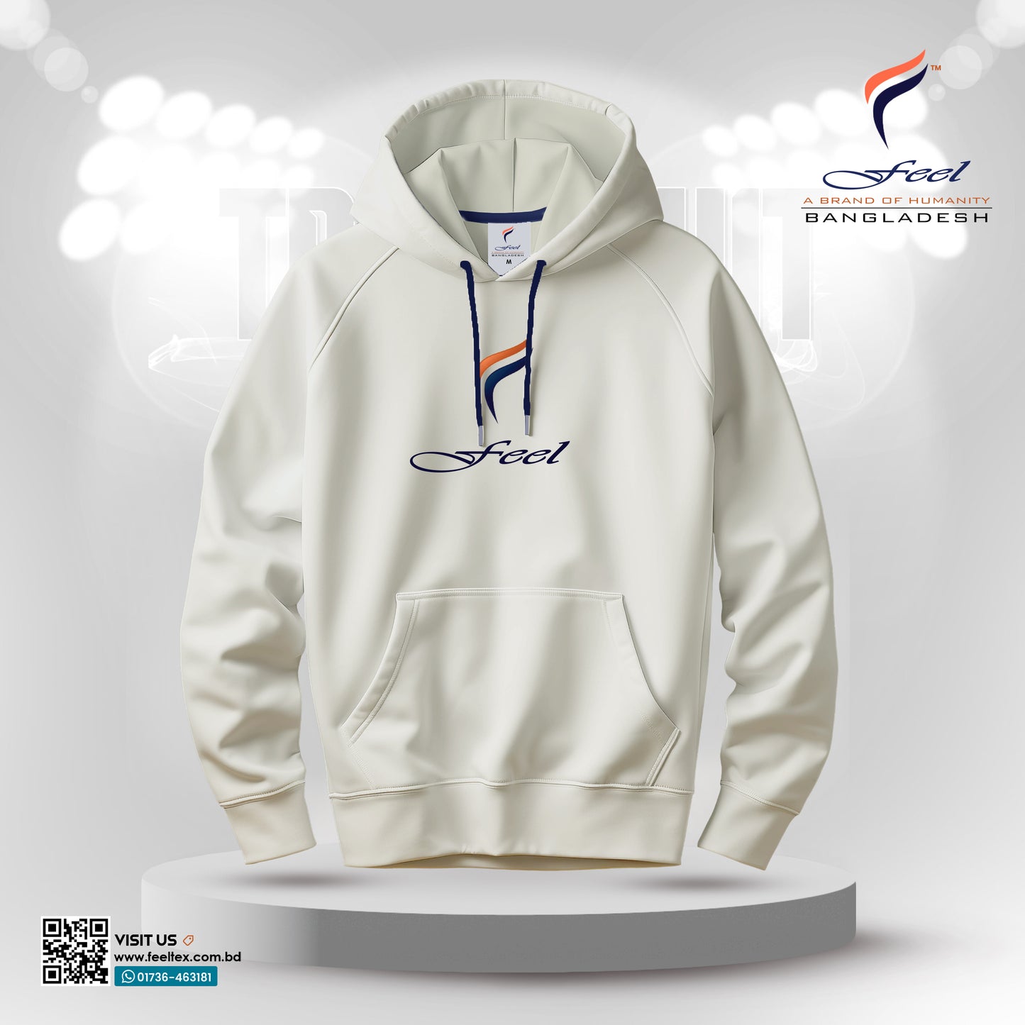 Modern Classic Comfort Hoodie - Light Cream