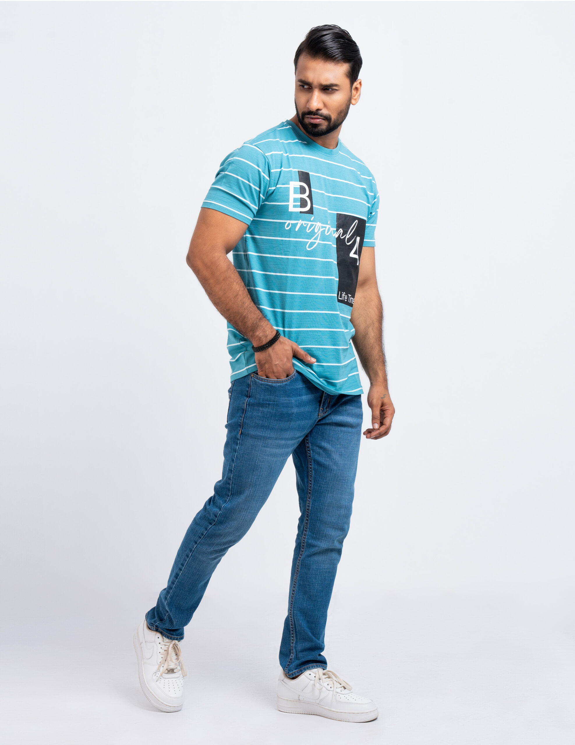 Home "b original 4 life time" modern short sleeve crew neck t shirt