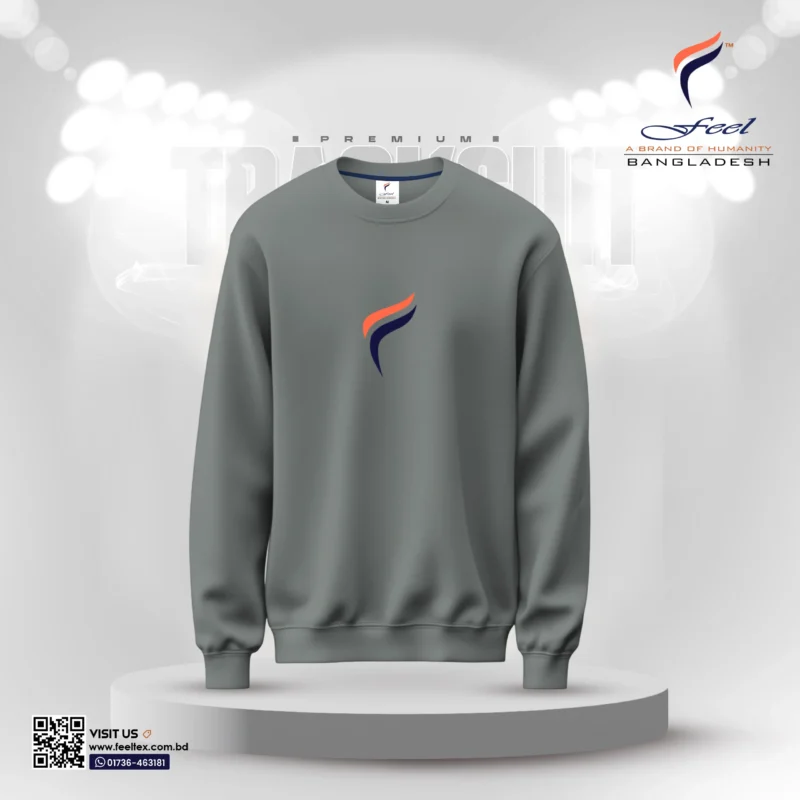 Home modern cozy pullover sweatshirt olive marl